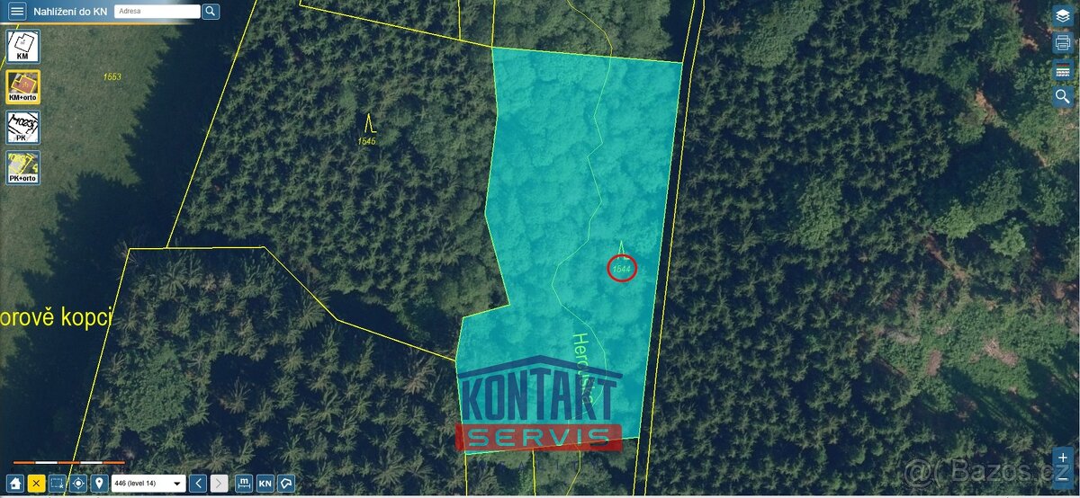 Malebný lesní pozemek v katastrálním území Kundratice