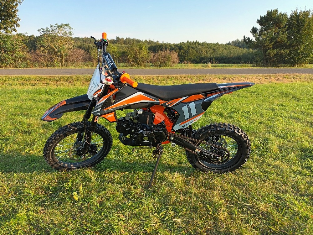 Pitbike Shark E-start 125ccm 17x14 oranžová