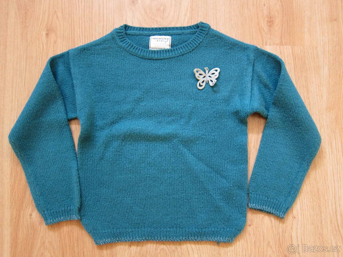 Slavnostní vánoční dívčí svetr Terranova vel. 104-110