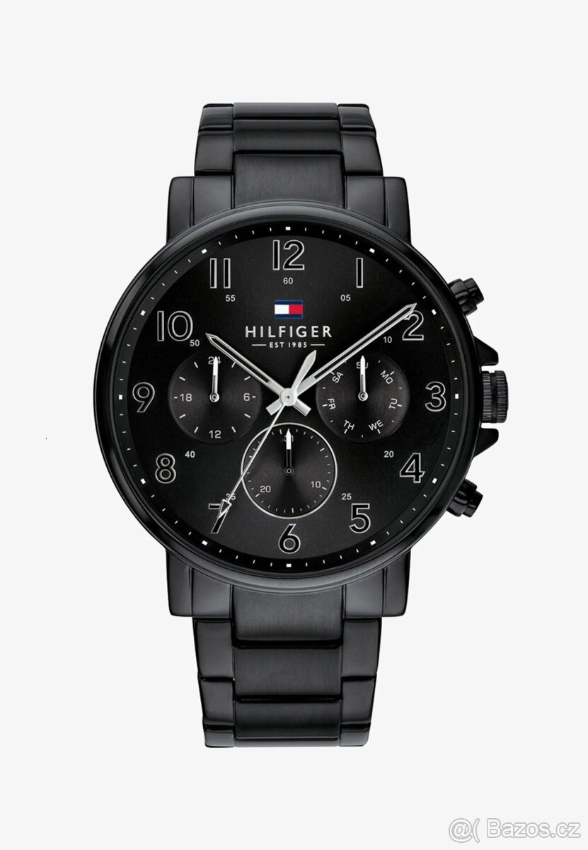 Černé hodinky Tommy Hilfiger