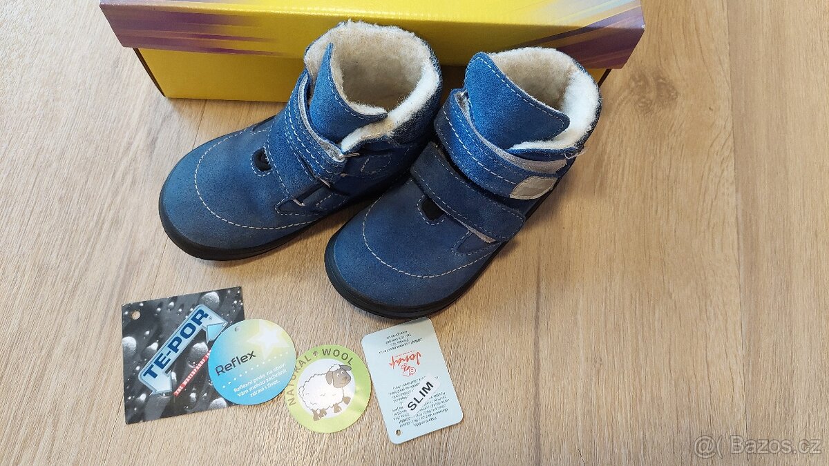 Barefoot zimní Jonap B5 sv modrá vlna SLIM vel. 26