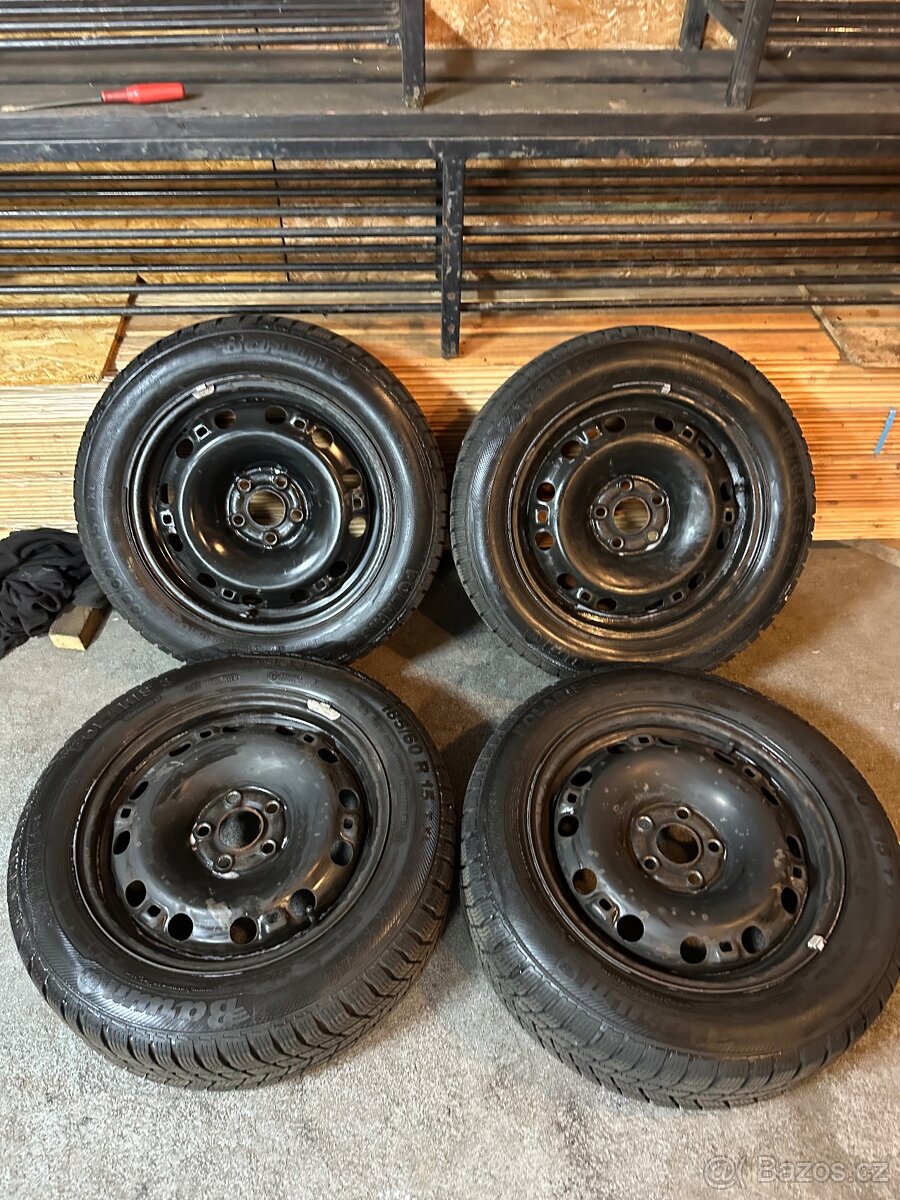 Plechové Disky 5X100 R15 Zimní Pneu 185/60/15