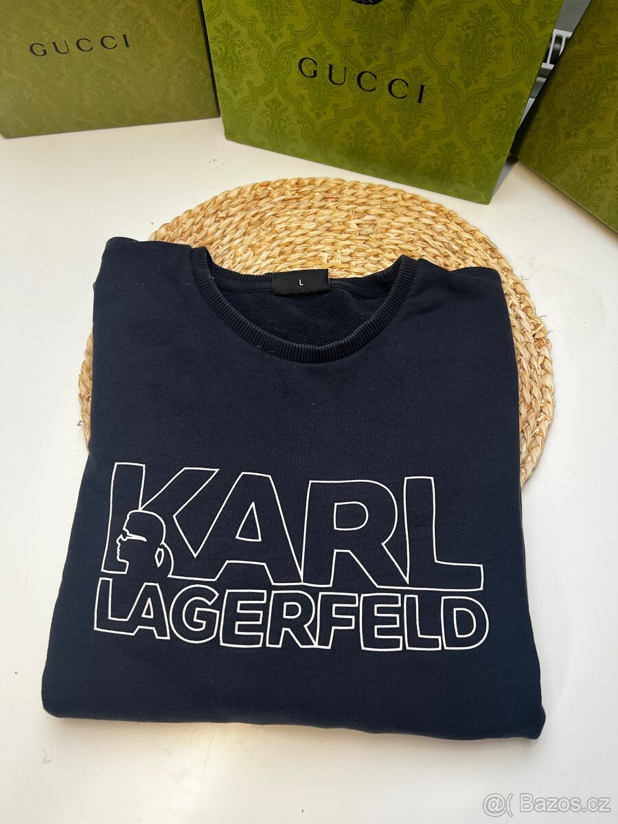 Karl Lagerfeld mikina s nápisem, vel L,