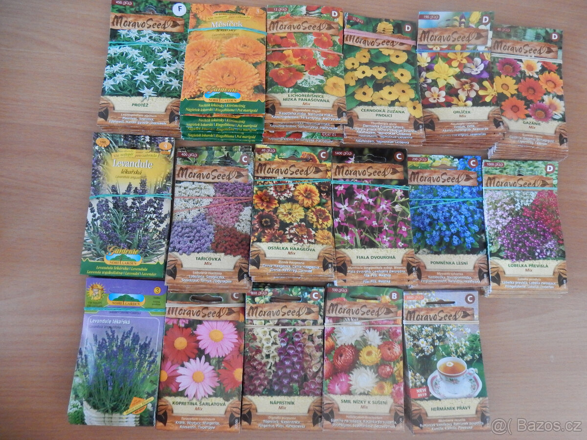 Semínka květin různé druhy Moravoseed Nohel Garden