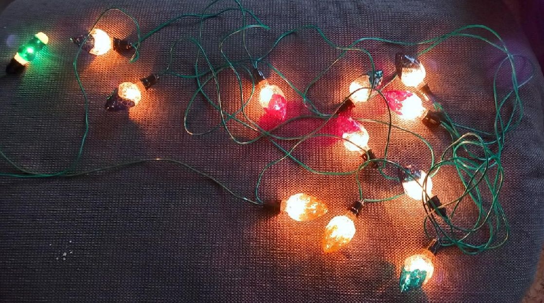 Svítící skleněné ovoce na vánoční stromeček, 70. léta