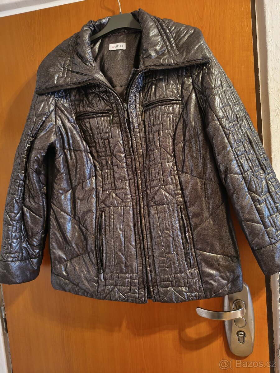 Nová stříbrná dámská bunda velikost 44