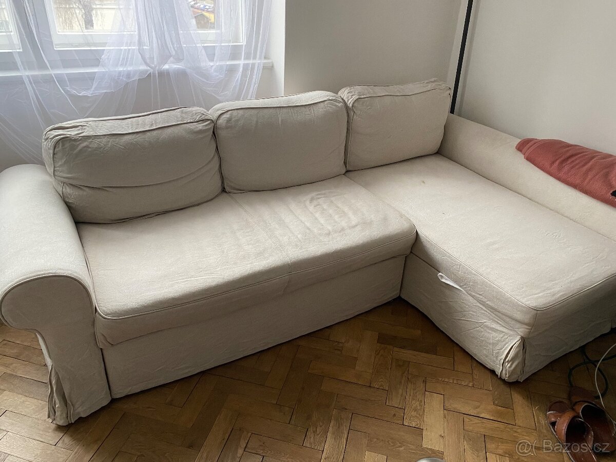 Rozkládací sedačka s úložným prostorem Ikea Ektorp