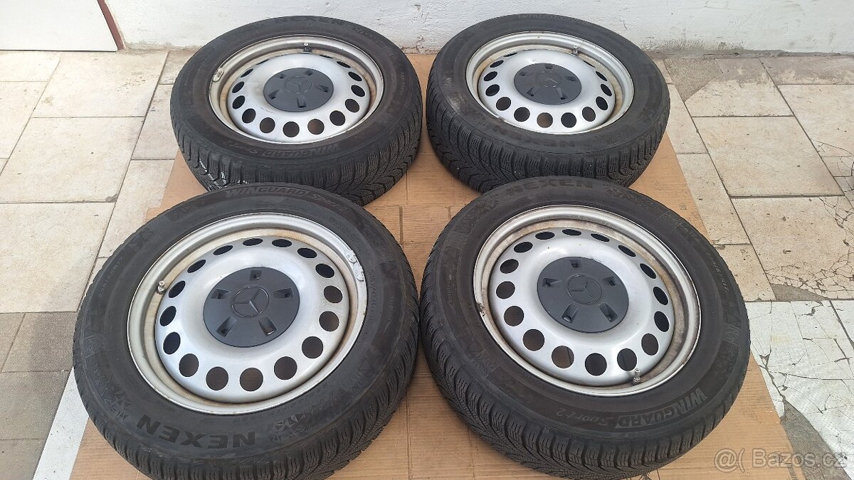 Sada disků Mercedes 5x112 zimní pneu 235/55 R17 6mm V Klasse