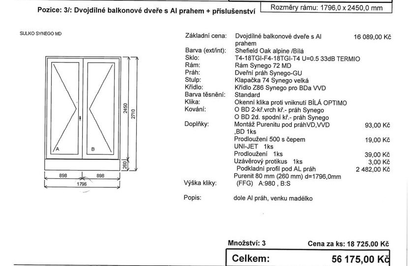 Plastové balkonové dveře