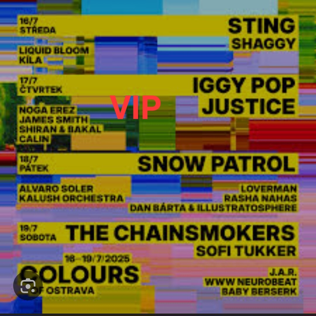 2 x VIP celofestivalová Colours of Ostrava