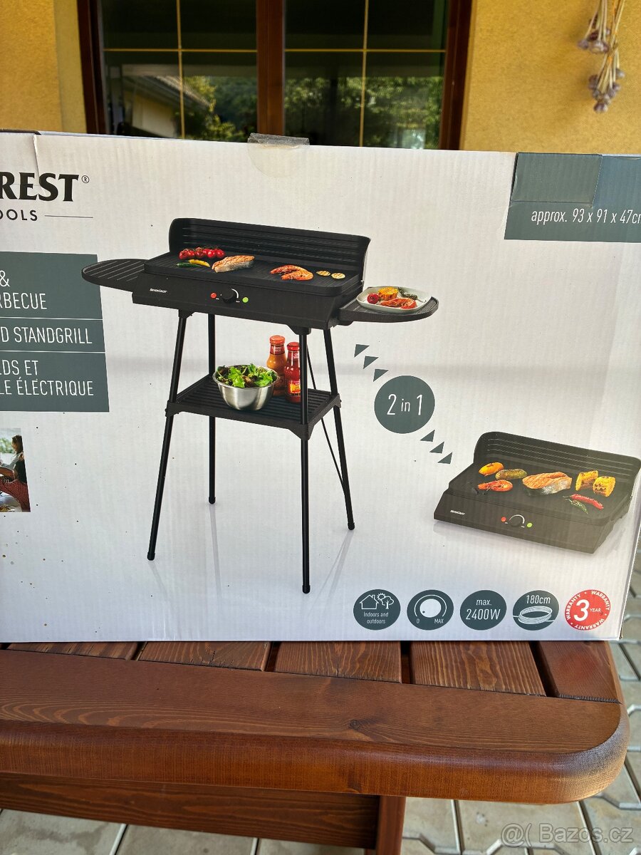 El.gril 2v1 jako stolní nebo stojankový