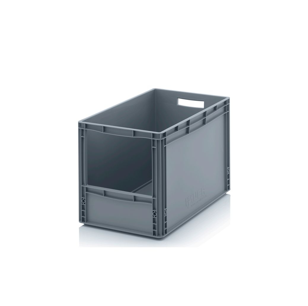 Regálové plastové stohovatelné úložné boxy