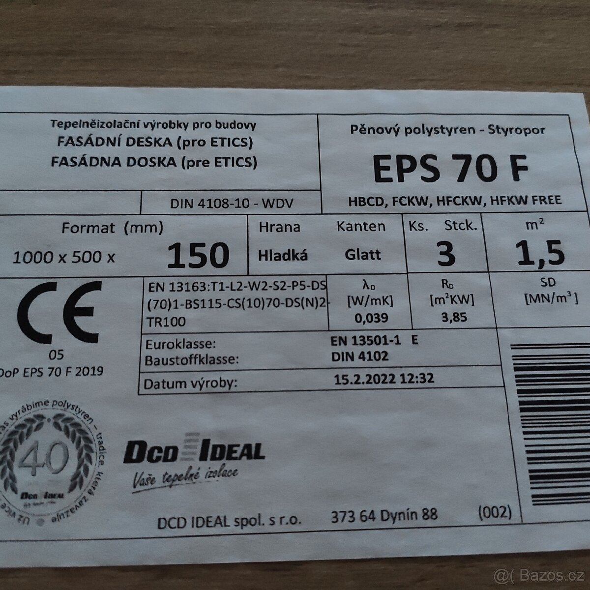 Polystyren 150mm