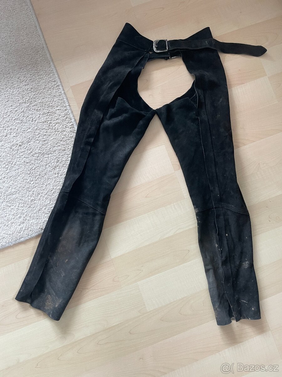Kožené westernové chapsy dámské XS-S