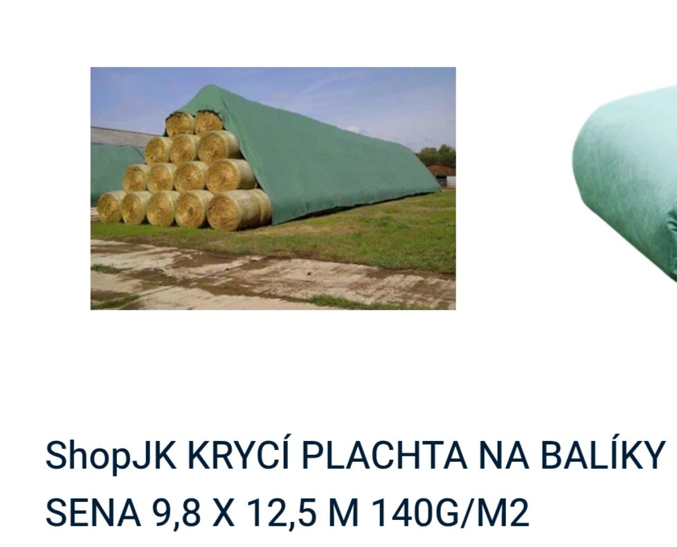 Krycí plachta na balíky sena