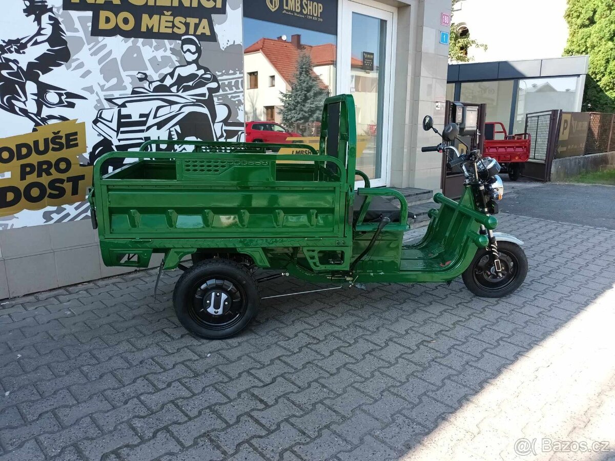 Elektrická pracovní tříkolka Cargo G1 1000W COC zelená