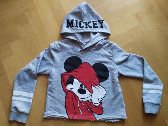 ŠEDÁ KRATŠÍ MIKINA H&M, vel. 152