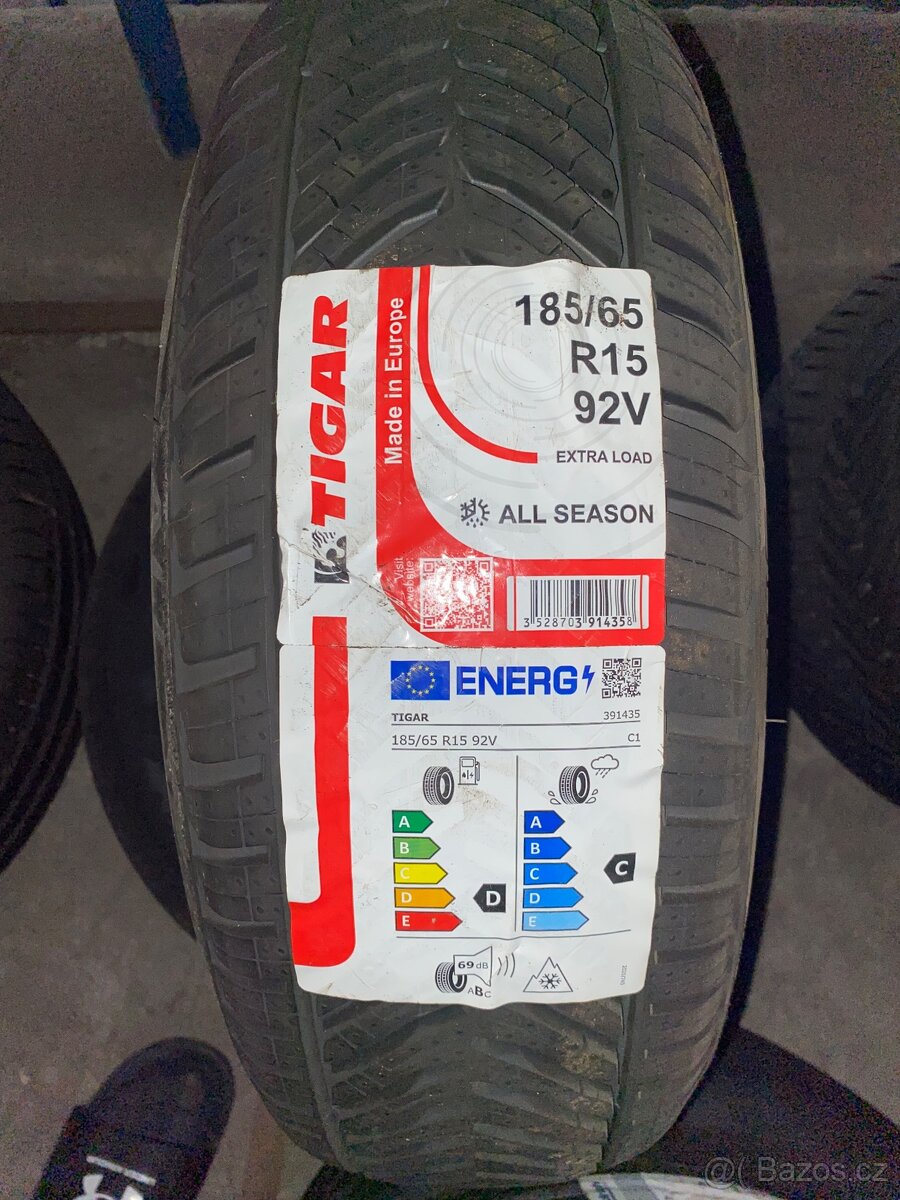 2x nove pneu celorocni tigar 185/65 R15