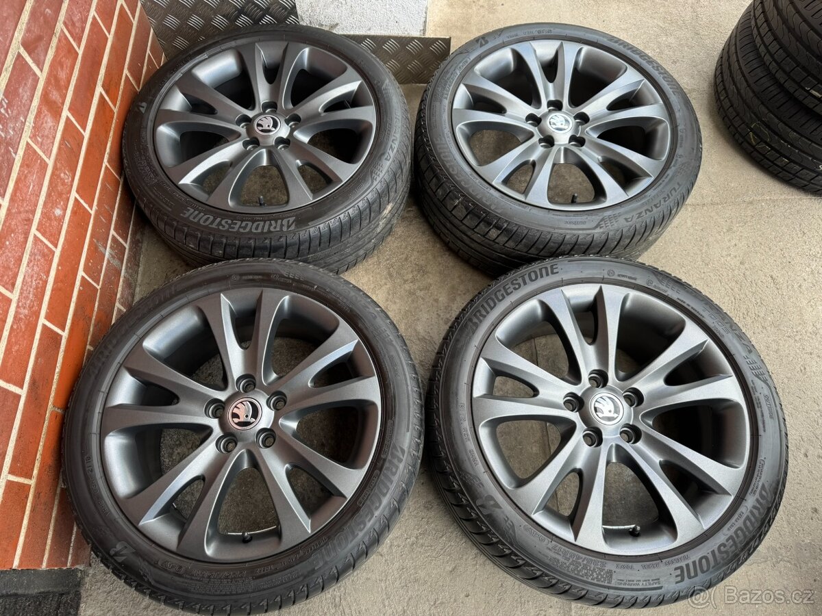 Alu 17" 5x112, škoda typ "Trifid Grafit" letní TOP