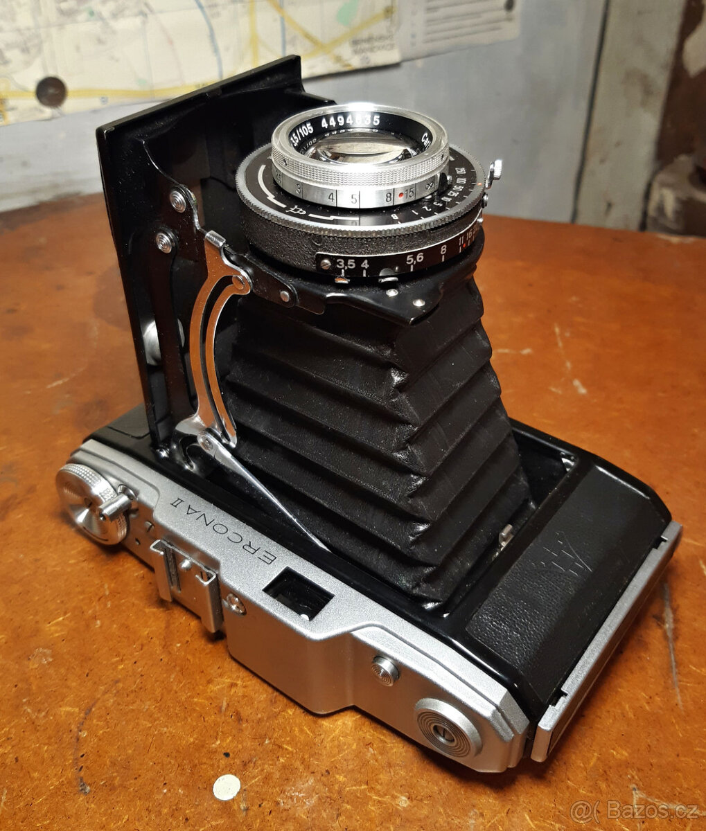 měchový fotoaparát Ercona II, Carl Zeiss Tessar, TOP stav