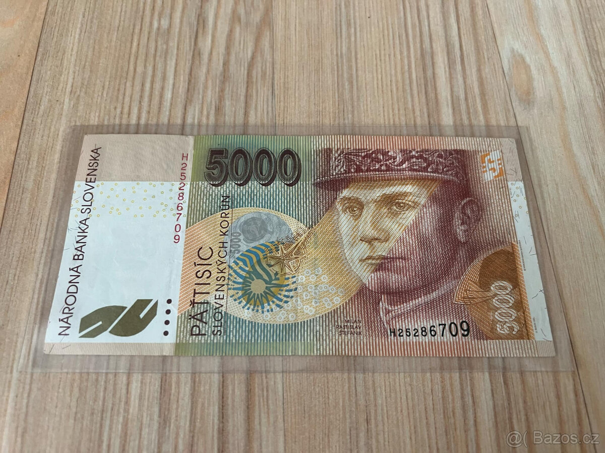 Slovenská Bankovka 5000 SK ( rok 2003, séria H )