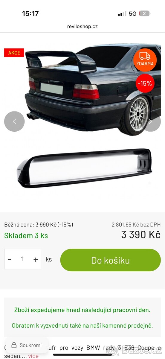 Křídlo GT e36