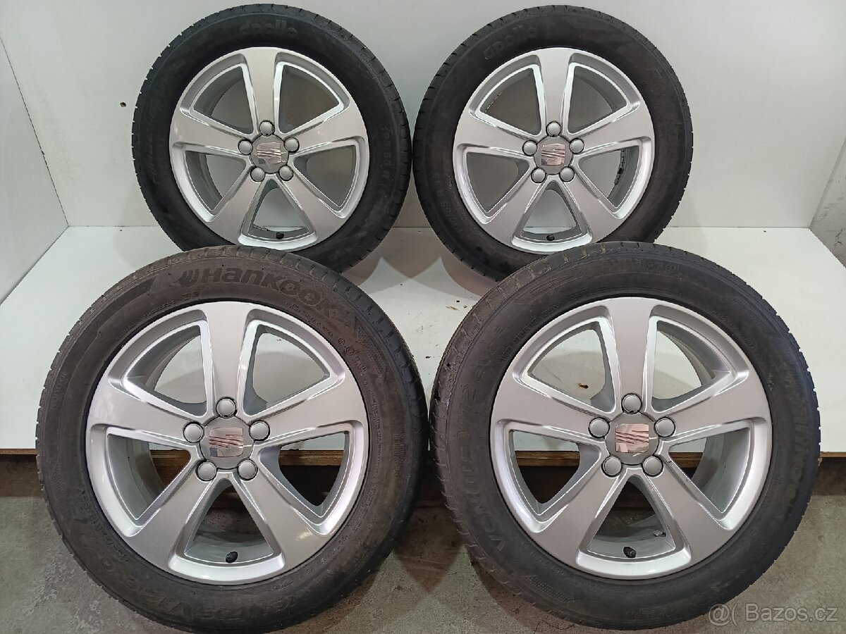 Letní alu kola SEAT 5x100 R15 pneu 195/55 R15