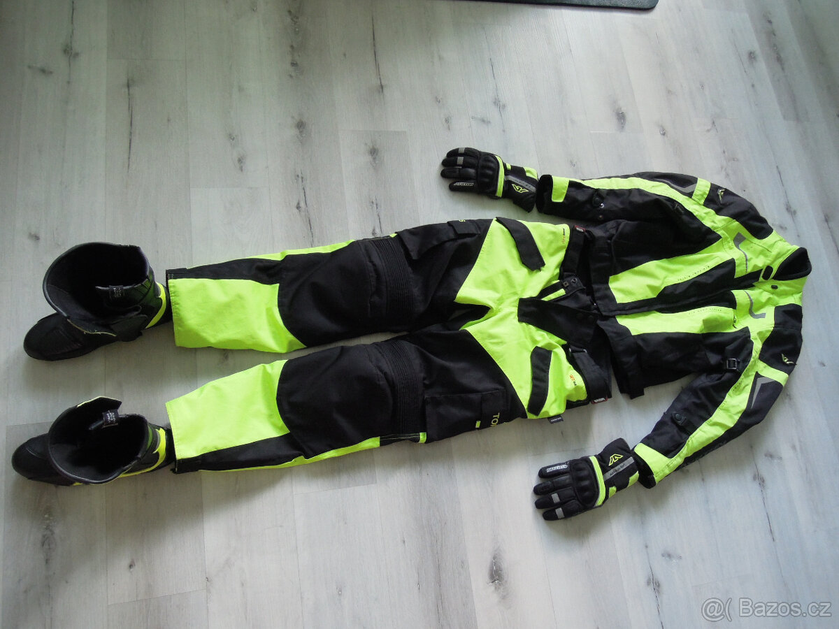 Kompletní Moto vybavení M/48 bunda kalhoty rukavice boty 43