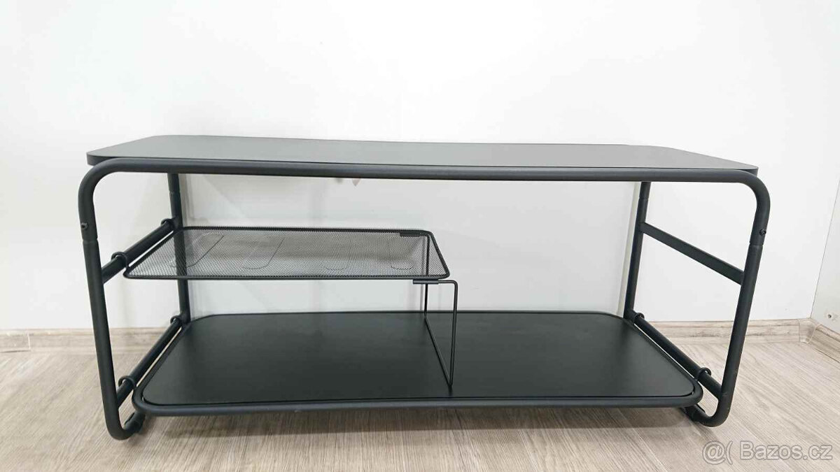 Černý televizní stolek Kave Home Academy, 98 x 46 cm