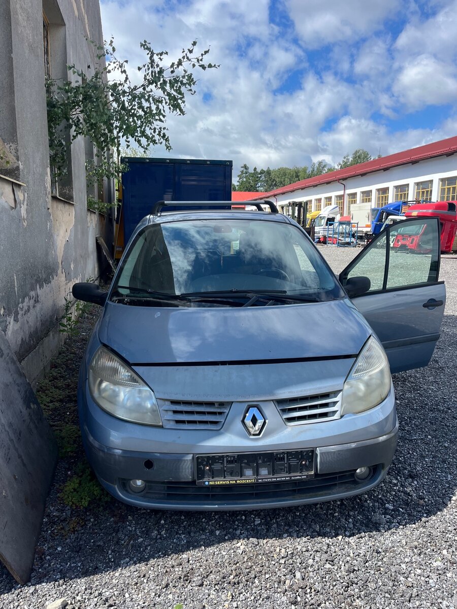 Renault Megane Scenic 2005, nafta, modrá metal. 74kW