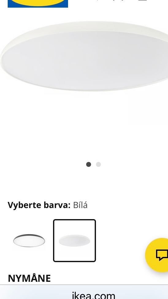 IKEA   NYMÅNE LED stropní lampa, bílá