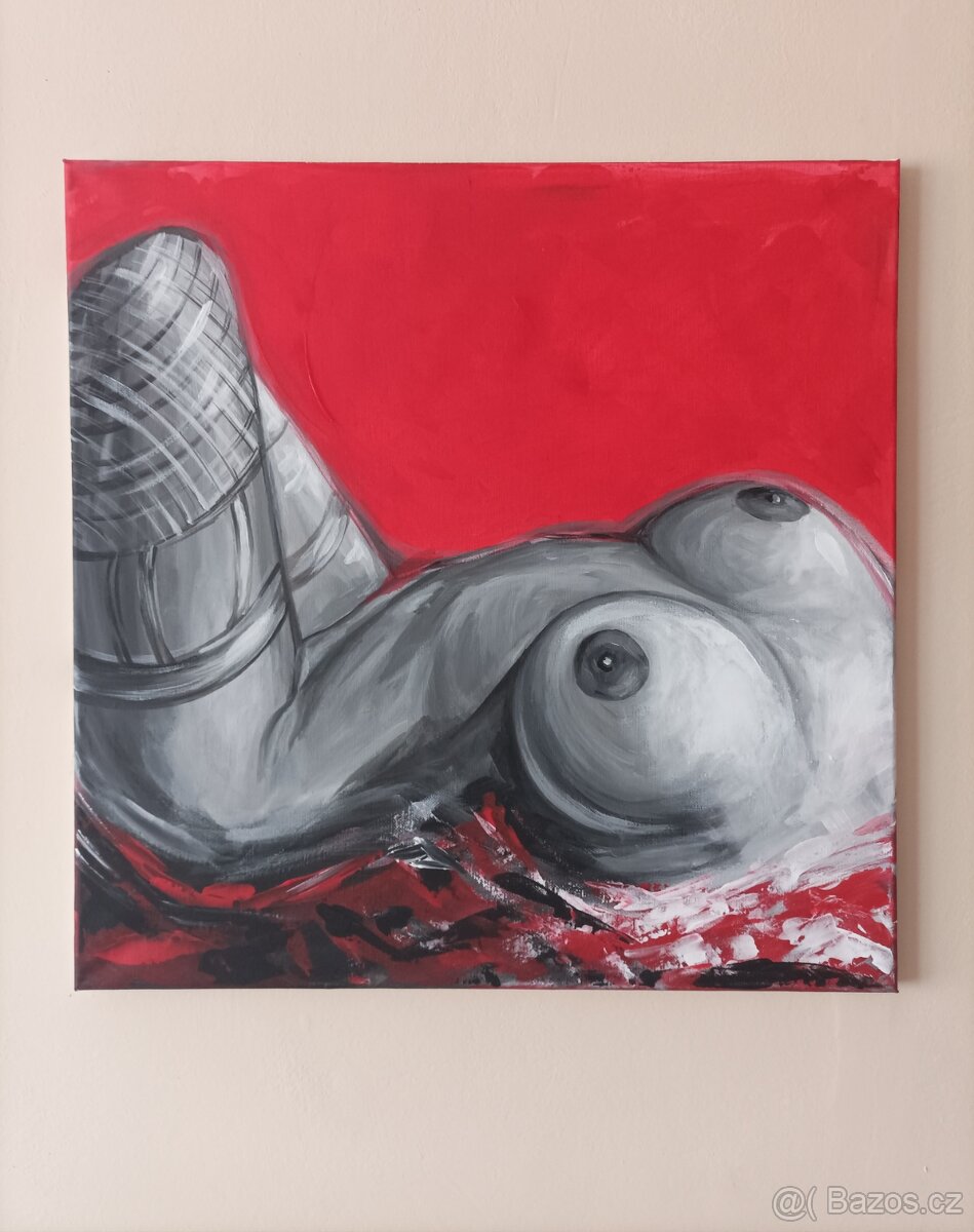 Obraz 50x50, akt, DOPRAVA ZDARMA