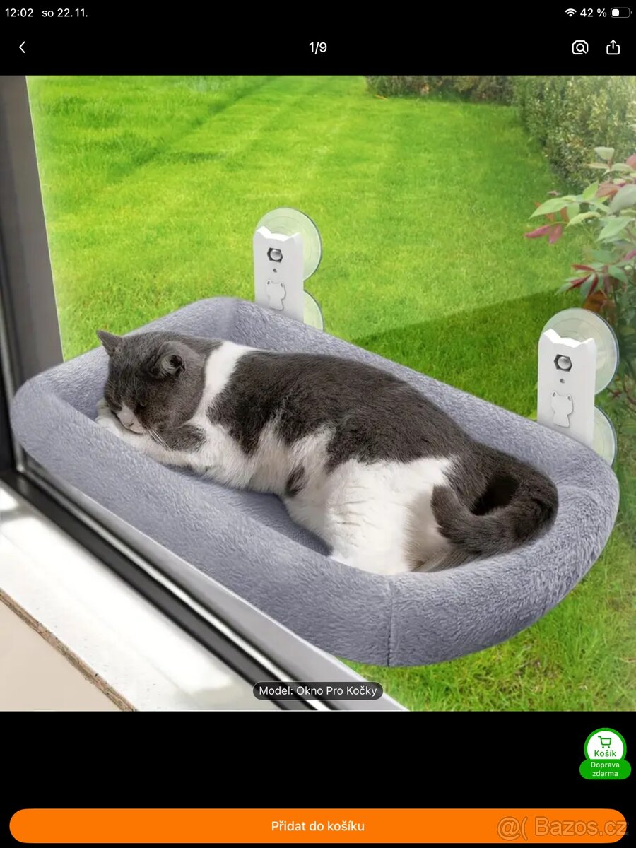 Kočičí pelíšek na okno