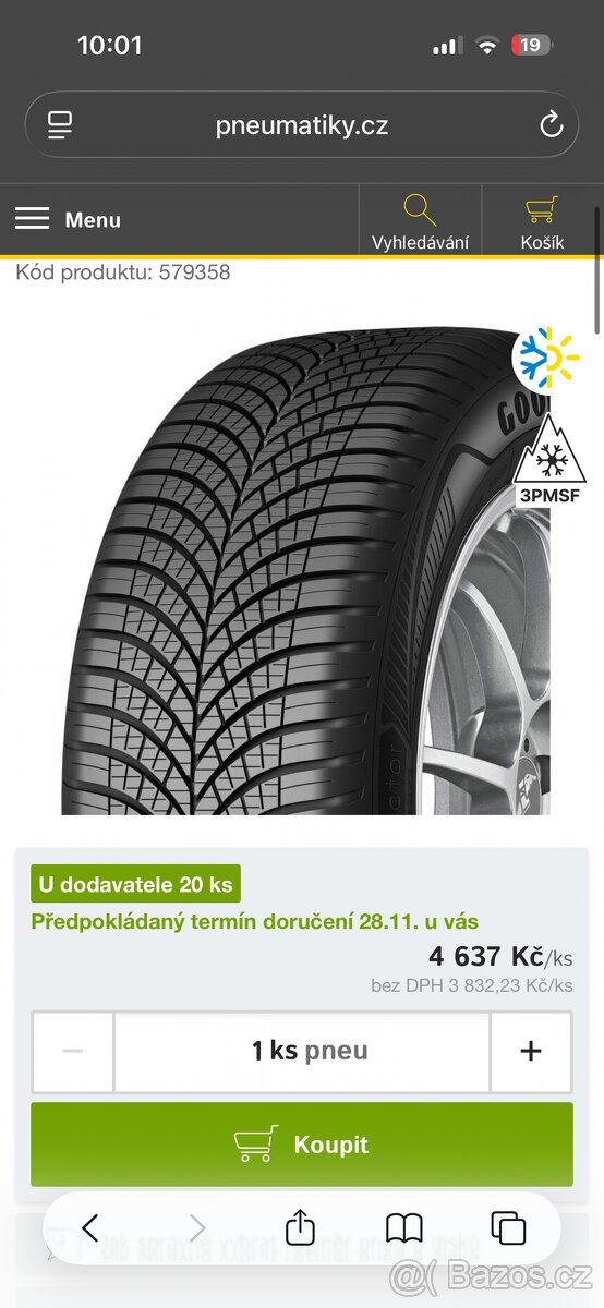 Goodyear 4 seasons Vector 235/40 r19 - zanovni