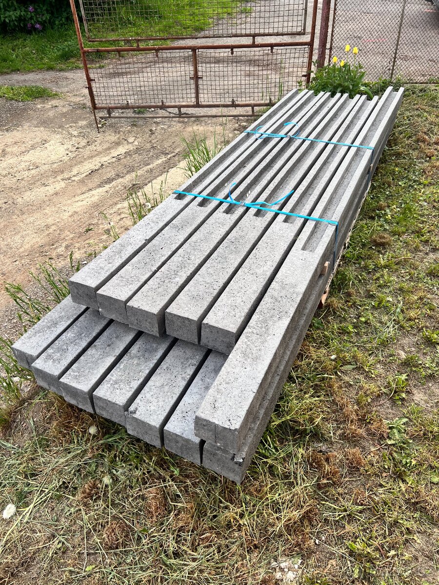 Betonový plot skládaný - antracit oboustranný vzor