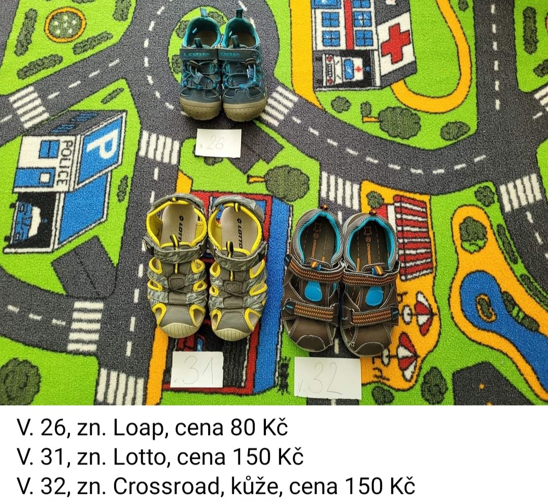Letní boty pro kluka, od v. 26 do 32