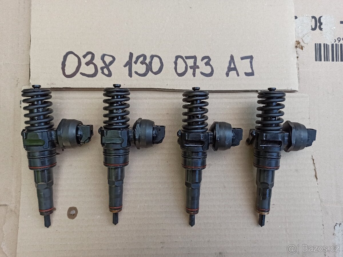 4x VSTŘIK - č. 038130073AJ - VW / ŠKODA 1.9TDi 74KW ATD