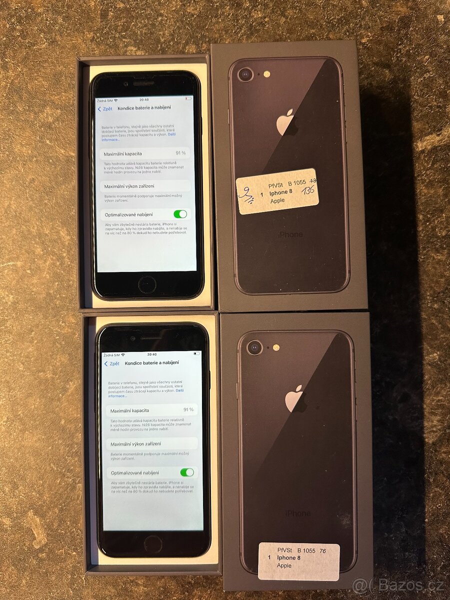 Apple iPhone 8 64GB černý + krabička, bat. 91%