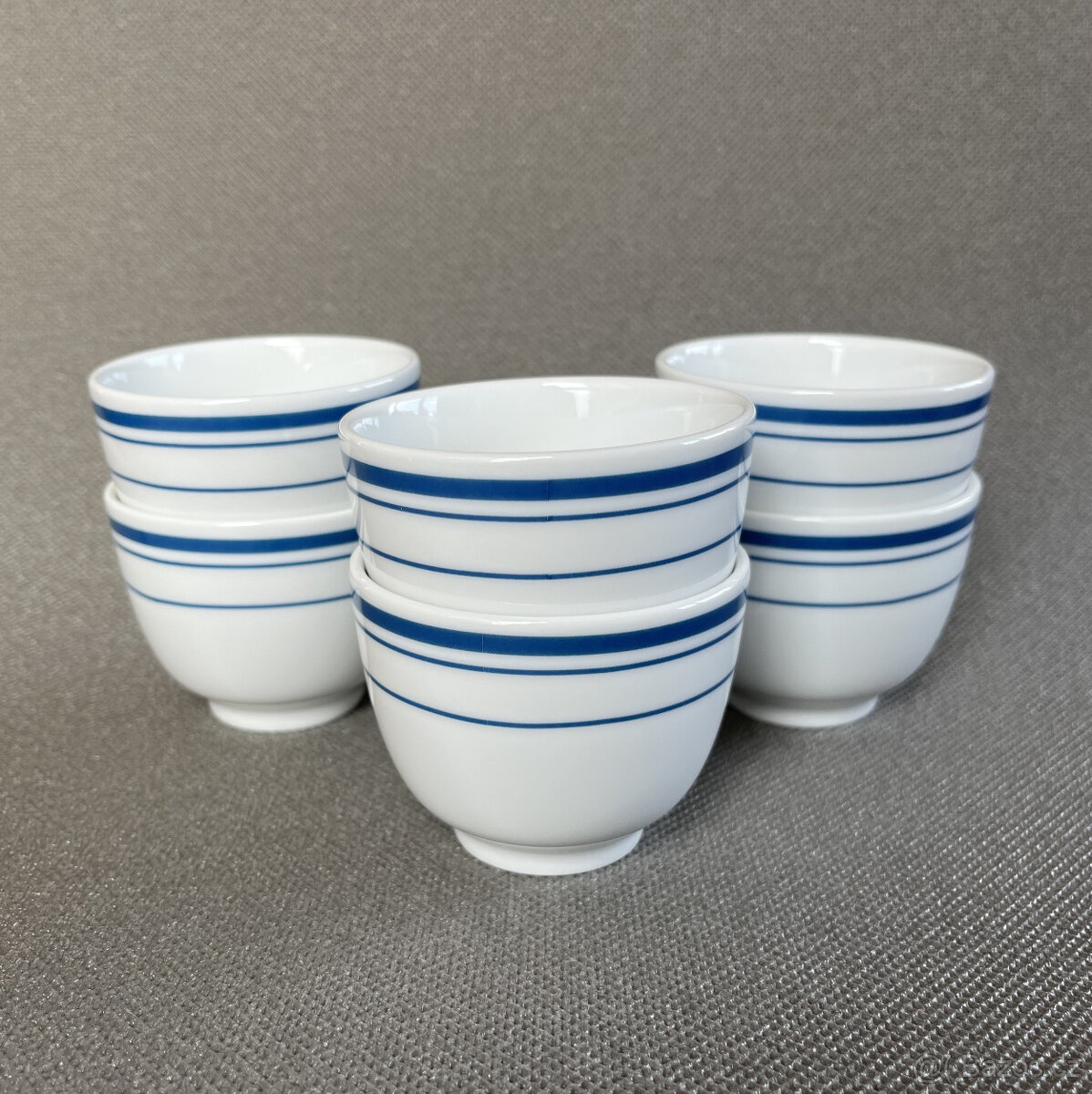 Rosenthal 6x kalíšek, mistička Modré linky 120ml