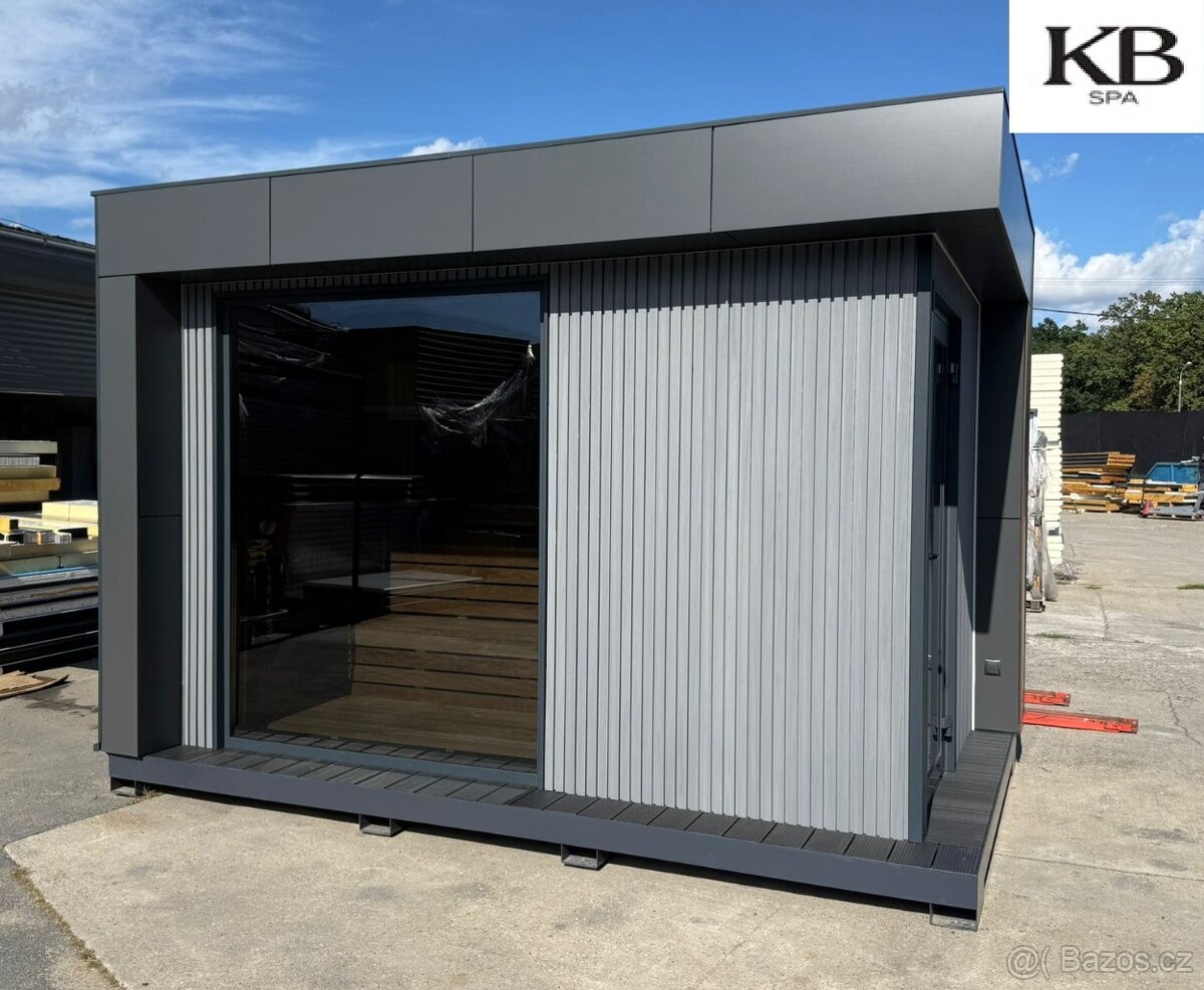 Zahradní sauna / kontejnerová sauna / venkovní sauna 4,0x2,5