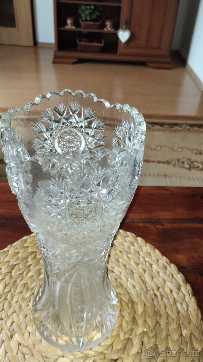 Porcelánová mísa Bohemia + váza broušená bohemia