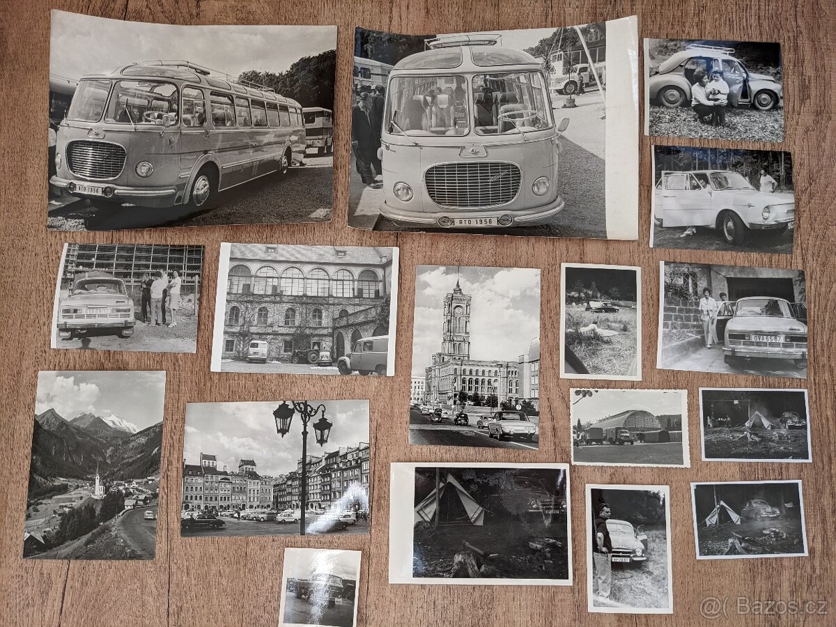 22 kusů starých fotek s auty