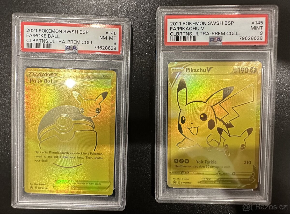 Pokémon Pikachu 145 + Pokeball 146 PSA