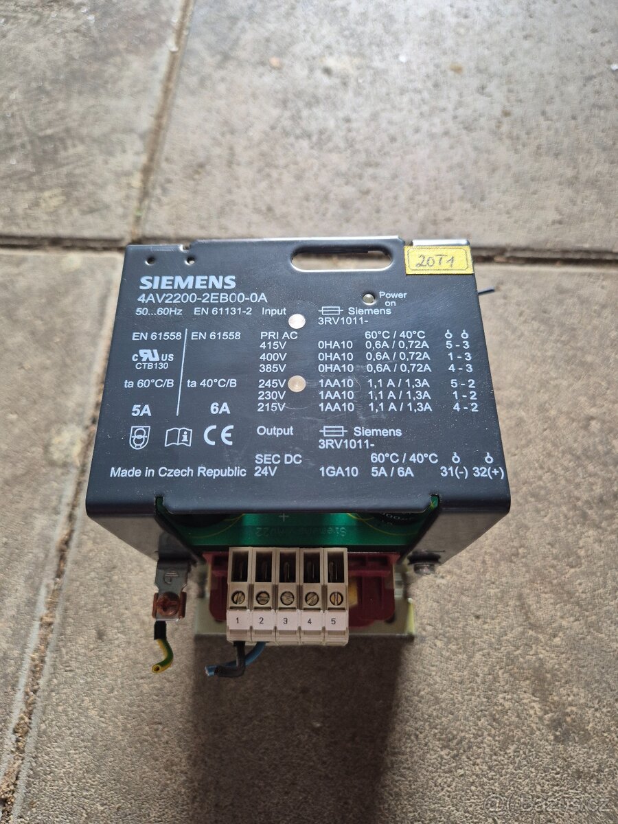 SIEMENS napájecí zdroj 24V DC