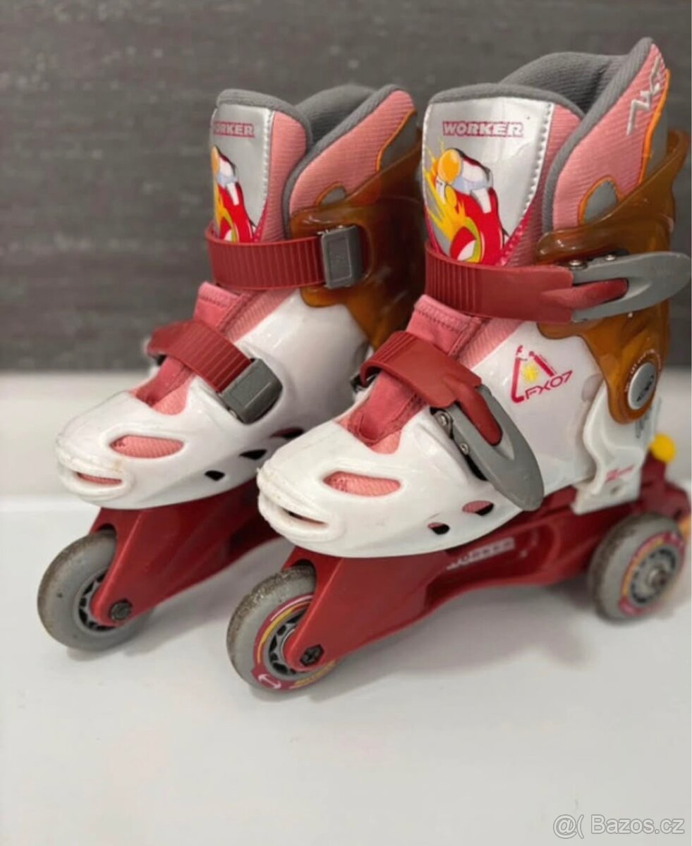 Dětské In line brusle Worker Tri Skate vel. 21-27