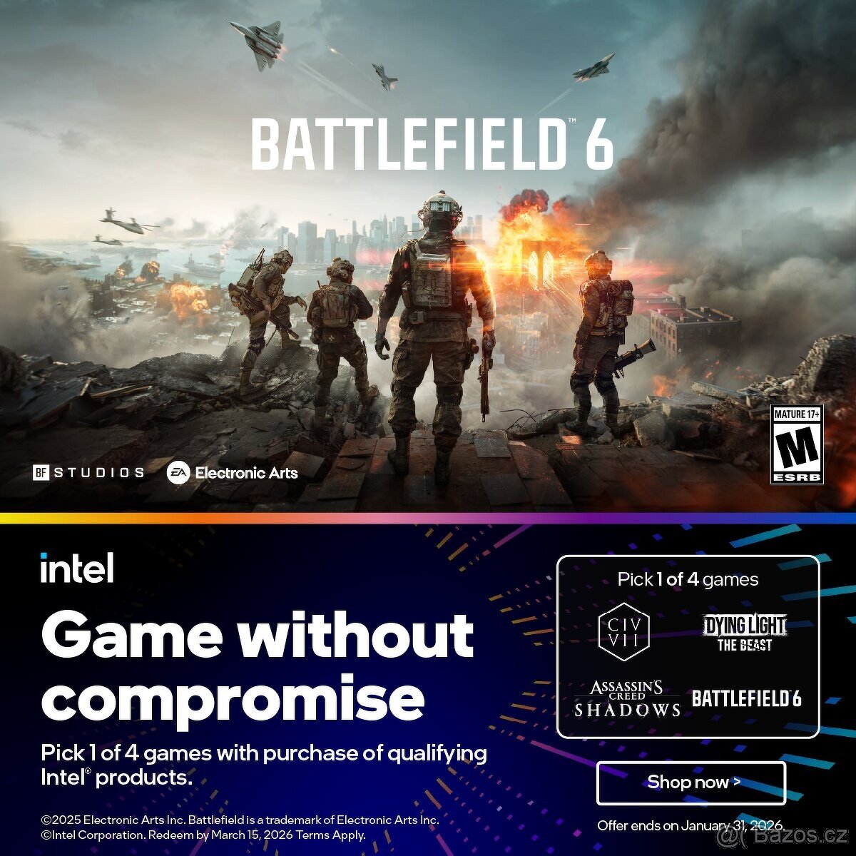 Intel holiday bundle - BF6, Assasins creed shadows a dalsi