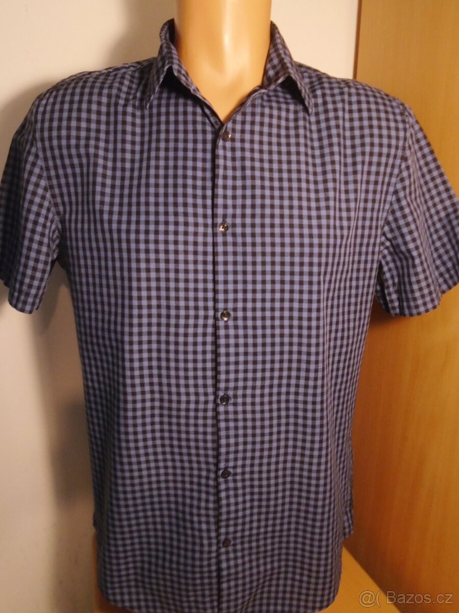 Pánská slim kostkovaná košile H&M/M/2x54cm
