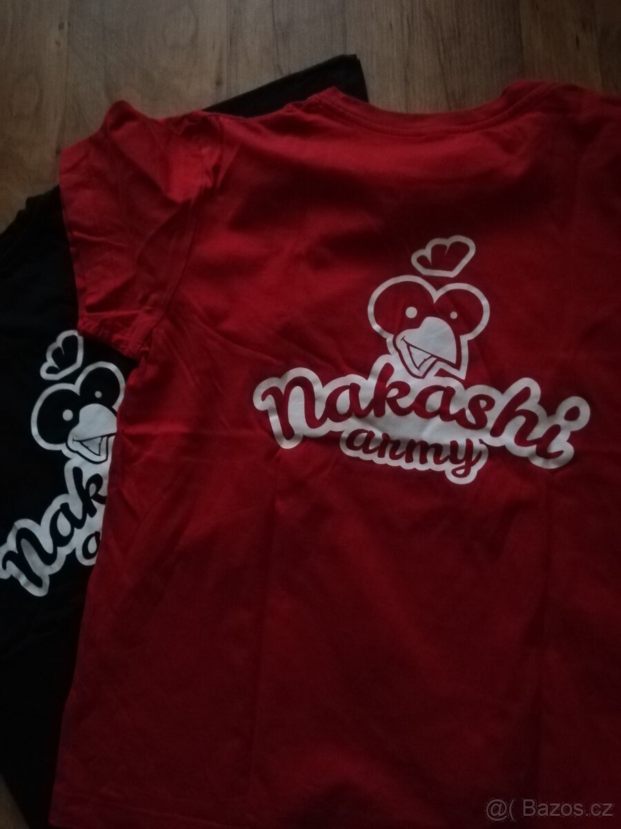 Nakashi 2 x bavlněné tričko - youtuber (Nakashi army) - XS/S