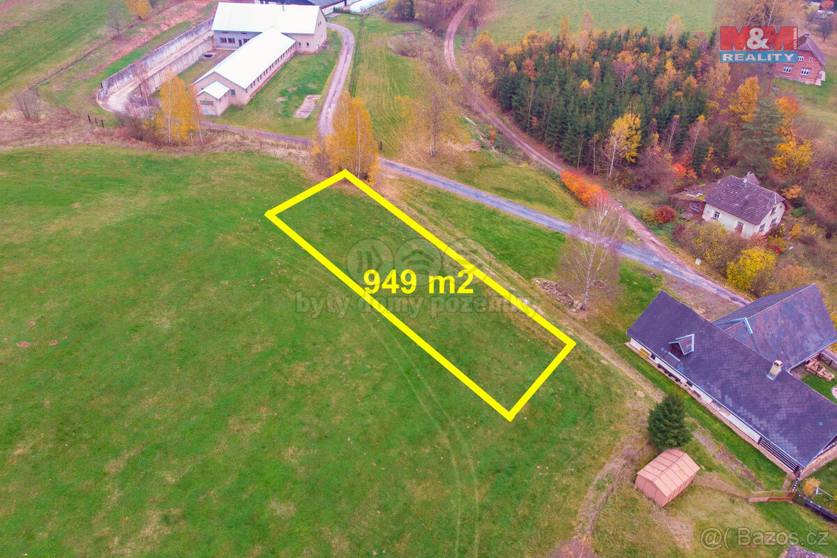 Prodej zahrady, 949 m², Vidochov