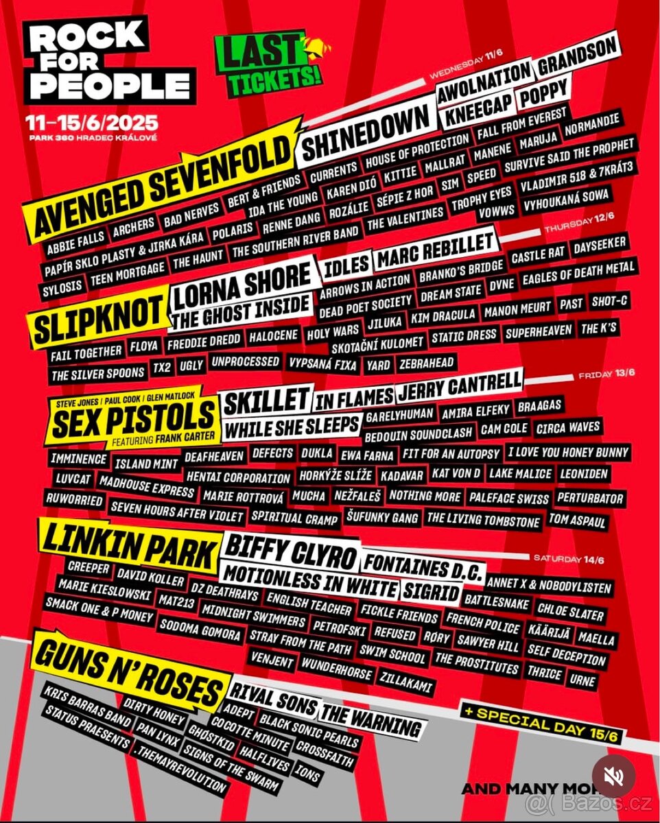 Rock for people (4 dny + Guns N’ Roses)